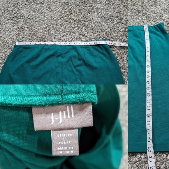 ✨3/$15 J Jill green stretch skirt LP - Picture 7 of 7